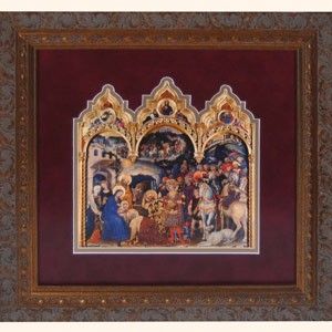 Adoration of Magi Burgundy Triptych