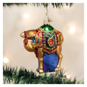 Magi's Camel Glass Ornament