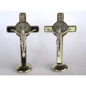 3" Standing Benedict Crucifix