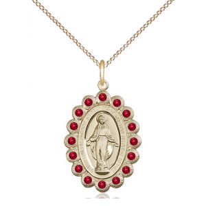 Miraculous Ruby Red Crystal Necklace