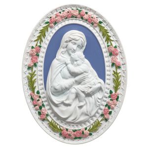 302 Madonna and Child Oval Plaque