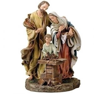 Holy Family at The Work Bench Statue