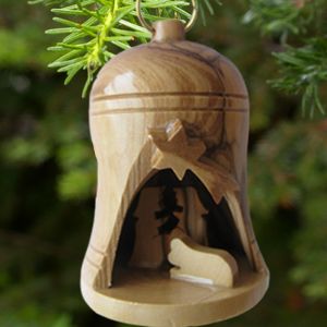 Olivewood Nativity Bell