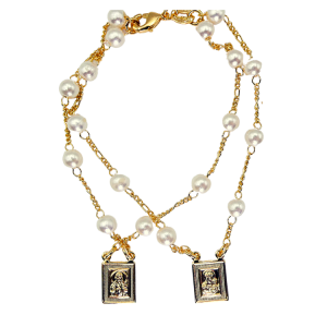 828 Pearl Double Strand Scapular Bracele