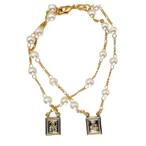 588 Pearl Double Strand Scapular Bracelet