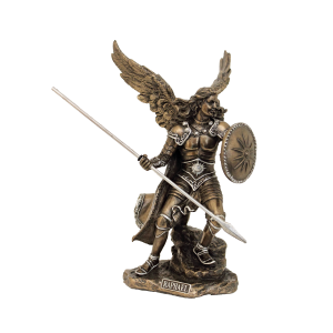 510 St. Raphael Bronzew/ Pewter Highlights Statue