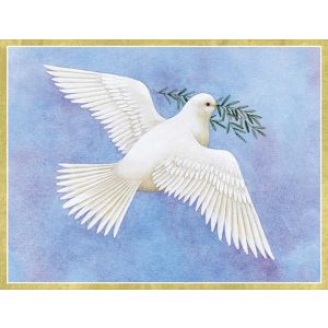 Dove with Olive Branch Christmas Cards