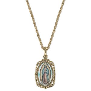 Our Lady of Guadalupe Enamel 24" Necklace