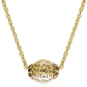Hail Mary 14kt Gold Dipped Necklace