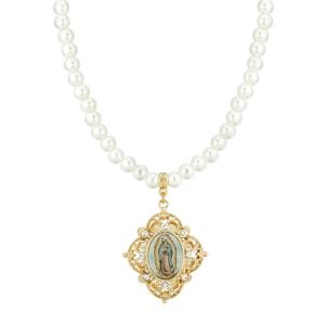 635 Our Lady of Guadalupe Pearla Necklace