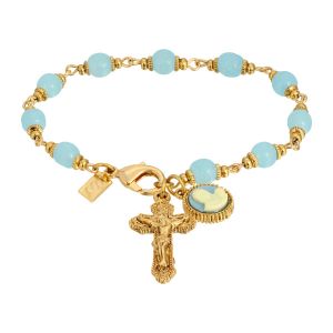 Cameo Crucifix Bracelet