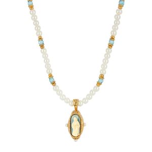 305 Cameo Pearl & Crystal Necklace