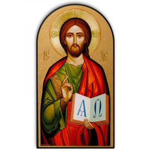 Byzantine Christ Dome Plaque 8x15