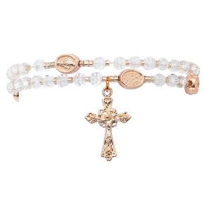 664 Crystal Wrap Rosary Bracelet