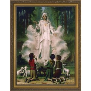 Our Lady of Fatima with the Children 12x16