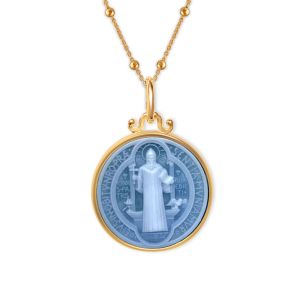 Saint Benedict Agate Necklace
