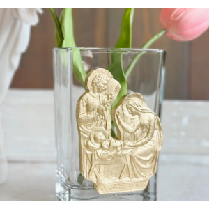 Holy Family Glass Handmade Vase