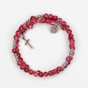 Wrap Rosary Bracelet - Pink