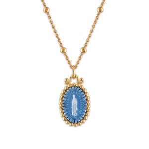 Our Lady of Guadalupe Agate Necklace