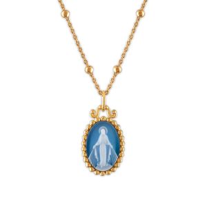Our Lady of Grace Agate Necklace
