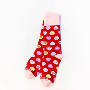 Candy Heart Catholic Socks