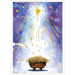 Creche with Star Christmas Cards