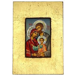 Holy Family Gold Border Icon 10x8