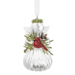 547 Cardinal Angel Krystal Ornament