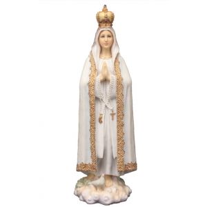 Our Lady of Fatima White Gold Statue