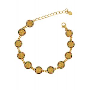 Our Lady of Guadalupe Crystal Disc Bracelet