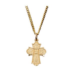 504 Four Way Cross Goldplated