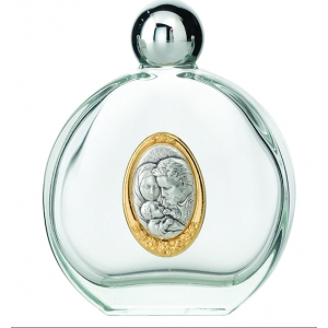 520 Holy Family Large Glass Holy Water Bottle