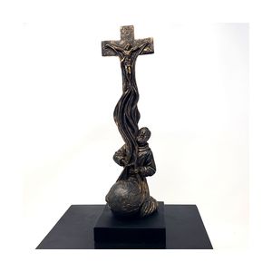 Padre Pio I Embrace You Statue Replica