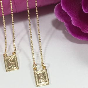 854 Scapular Gold Plated Necklace