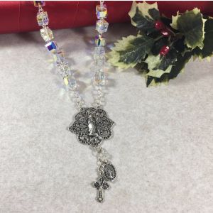 Swarovski Cube Rosary Necklace