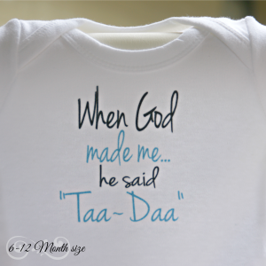 Boys 'Taa-Daa' Onesie