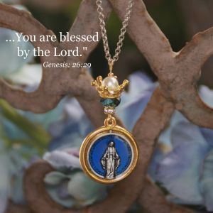 Miraculous Medal with Crown Necklace
