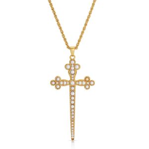 Cross Necklace - Pearl