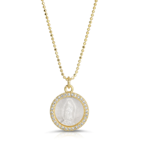 Our Lady of Guadalupe Crystal Mother of Pearl Neck