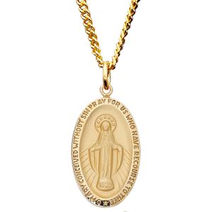 Miraculous 24" Gold Over Sterling Medal