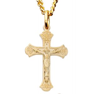 501 18" Gold Over Sterling Crucifix