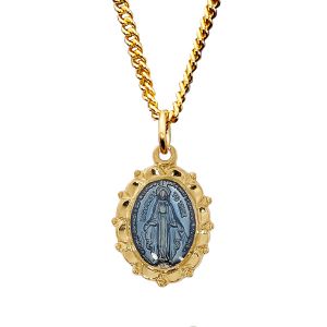 422 Blue Miraculous Gold Over Sterling Medal