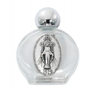 Miraculous Round Glass Holy Water Bottle
