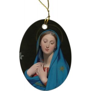 Madonna of Annunication Porcelain Ornament