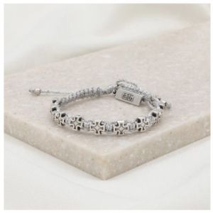 Faith Blessing Cross Bracelet - Metallic Silver