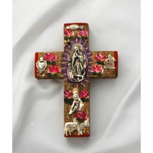 Mexican Milagro Hand Painted Cross