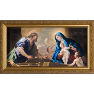Holy Family with Joseph at the Workbench 8x16