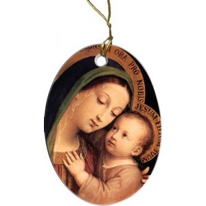 Our Lady of Good Counsel Porcelain Ornament
