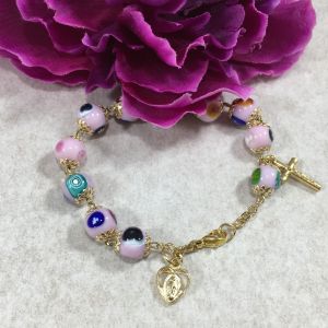 Murano Glass Bracelet - Pink