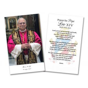 Pope Leo XIV Vatican Holy Card